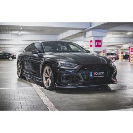 Накладка сплиттер на передний бампер на Audi RS5 B9 рестайл