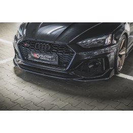 Накладка сплиттер на передний бампер на Audi RS5 B9 рестайл