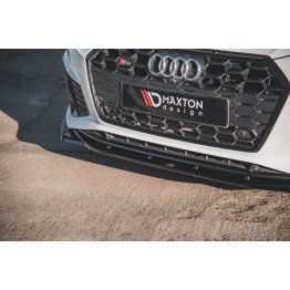 Накладка сплиттер на передний бампер на Audi A5 B9 S-Line / S5 B9 рестайл