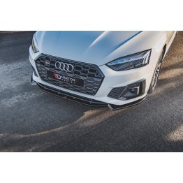 Накладка сплиттер на передний бампер на Audi A5 B9 S-Line / S5 B9 рестайл