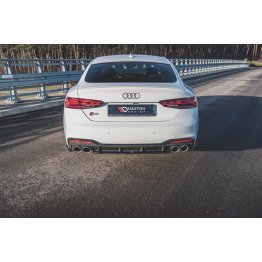 Накладка сплиттер на задний бампер на Audi A5 B9 S-Line / S5 B9 Sportback рестайл