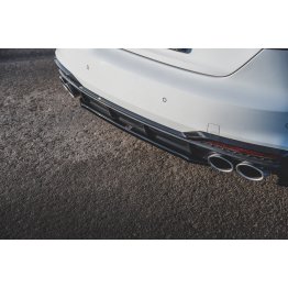Накладка сплиттер на задний бампер на Audi A5 B9 S-Line / S5 B9 Sportback рестайл