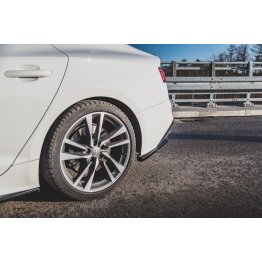 Накладки сплиттеры боковые на бампер на Audi A5 B9 S-Line / S5 B9 Sportback рестайл