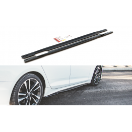 Накладки сплиттеры на пороги на Audi A5 B9 S-Line / S5 B9 Sportback рестайл