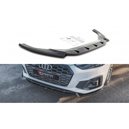 Накладка сплиттер на передний бампер на Audi A5 B9 S-Line / S5 B9 рестайл