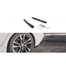 Накладки сплиттеры боковые на бампер на Audi A5 B9 S-Line / S5 B9 Sportback рестайл