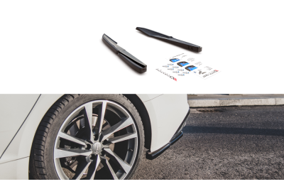 Накладки сплиттеры боковые на бампер на Audi A5 B9 S-Line / S5 B9 Sportback рестайл