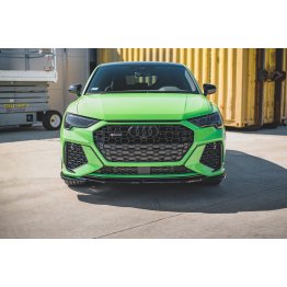 Накладка сплиттер на передний бампер Вар2 на Audi RSQ3 F3