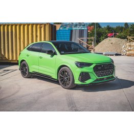 Накладка сплиттер на передний бампер Вар2 на Audi RSQ3 F3