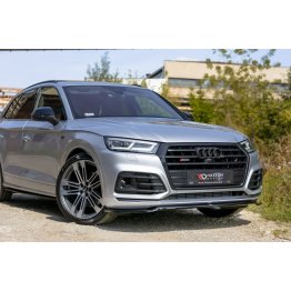 Накладка сплиттер на передний бампер на Audi SQ5 / Q5 S-Line