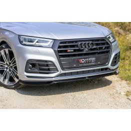 Накладка сплиттер на передний бампер на Audi SQ5 / Q5 S-Line