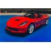Накладка сплиттер на передний бампер на Chevrolet Corvette C7