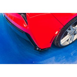 Накладки сплиттеры боковые на задний бампер на Chevrolet Corvette C7