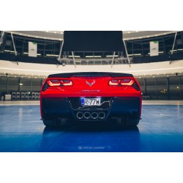 Накладки сплиттеры боковые на задний бампер на Chevrolet Corvette C7