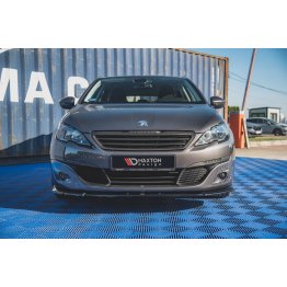 Накладка сплиттер на передний бампер на Peugeot 308 II рестайл