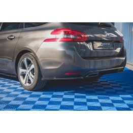 Накладки сплиттеры на боковые на задний бампер на Peugeot 308 II SW рестайл