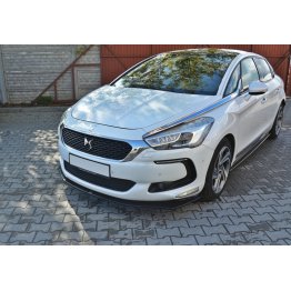 Накладка сплиттер на передний бампер вариант 2 на Citroen DS5 рестайл