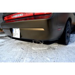 Накладка сплиттер на задний бампер центральная на Dodge Challenger III SRT8