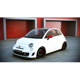 Накладка сплиттер на передний бампер на Fiat 500 Abarth / Esseesse