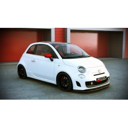 Накладка сплиттер на передний бампер на Fiat 500 Abarth / Esseesse