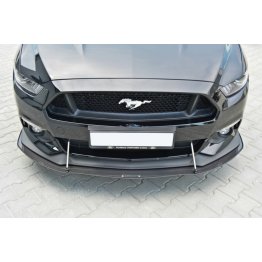 Накладка сплиттер на передний бампер на Ford Mustang VI GT