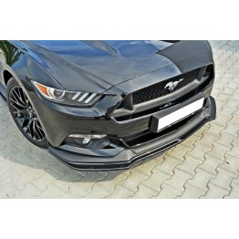 Накладка сплиттер на передний бампер вариант 2 на Ford Mustang VI GT