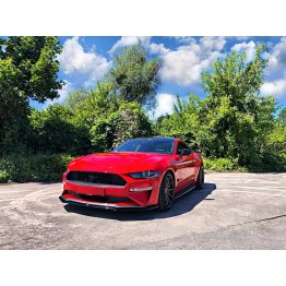 Накладка сплиттер на передний бампер на Ford Mustang VI рестайл