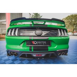 Накладка сплиттер на задний бампер на Ford Mustang VI GT рестайл