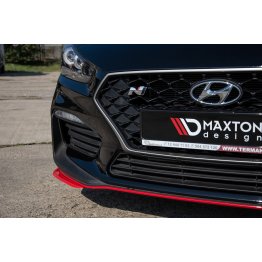 Накладки сплиттеры на передний бампер на Hyundai i30 III N