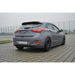 Накладка сплиттер на задний бампер на Hyundai i30 II