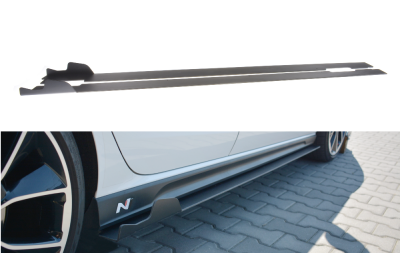 Накладки сплиттеры на пороги Вариант2 на Hyundai i30 III N
