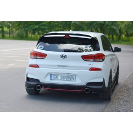 Накладки сплиттеры боковые на задний бампер на Hyundai i30 III N