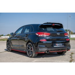 Накладки сплиттеры боковые на задний бампер на Hyundai i30 III N