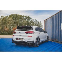 Накладки сплиттеры боковые на задний бампер на Hyundai i30 III N Hatchback