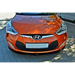 Накладка сплиттер на передний бампер на Hyundai Veloster