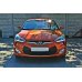 Накладка сплиттер на передний бампер на Hyundai Veloster