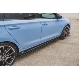 Накладки сплиттеры на пороги на Hyundai i30 III N