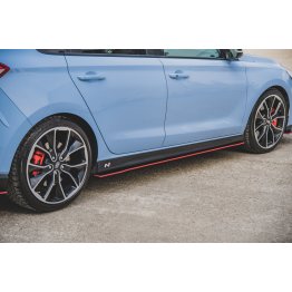 Накладки сплиттеры на пороги на Hyundai i30 III N