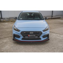 Накладка сплиттер на передний бампер Вариант5 на Hyundai i30 III N