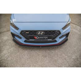 Накладка сплиттер на передний бампер Вариант5 на Hyundai i30 III N