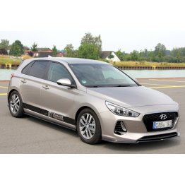 Накладка сплиттер на передний бампер на Hyundai i30 III Hatchback