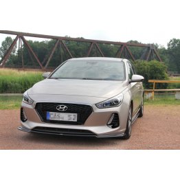 Накладка сплиттер на передний бампер на Hyundai i30 III Hatchback