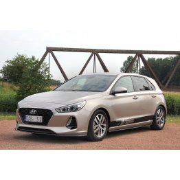 Накладка сплиттер на передний бампер на Hyundai i30 III Hatchback