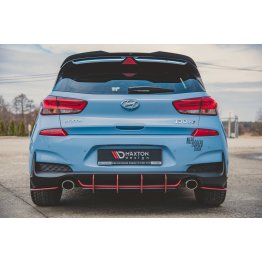 Накладки сплиттеры боковые на задний бампер на Hyundai i30 III N