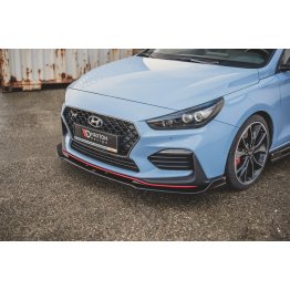 Накладка сплиттер на передний бампер Вариант3 на Hyundai i30 III N