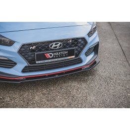 Накладка сплиттер на передний бампер Вариант3 на Hyundai i30 III N