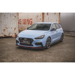 Накладка сплиттер на передний бампер Вариант3 на Hyundai i30 III N