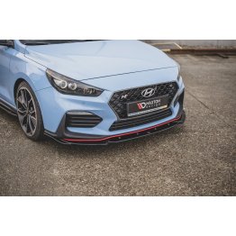 Накладка сплиттер на передний бампер Вариант4 на Hyundai i30 III N