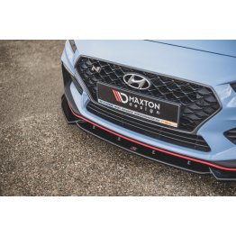 Накладка сплиттер на передний бампер Вариант4 на Hyundai i30 III N