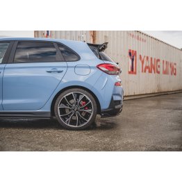 Накладки сплиттеры боковые на задний бампер на Hyundai i30 III N Hatchback